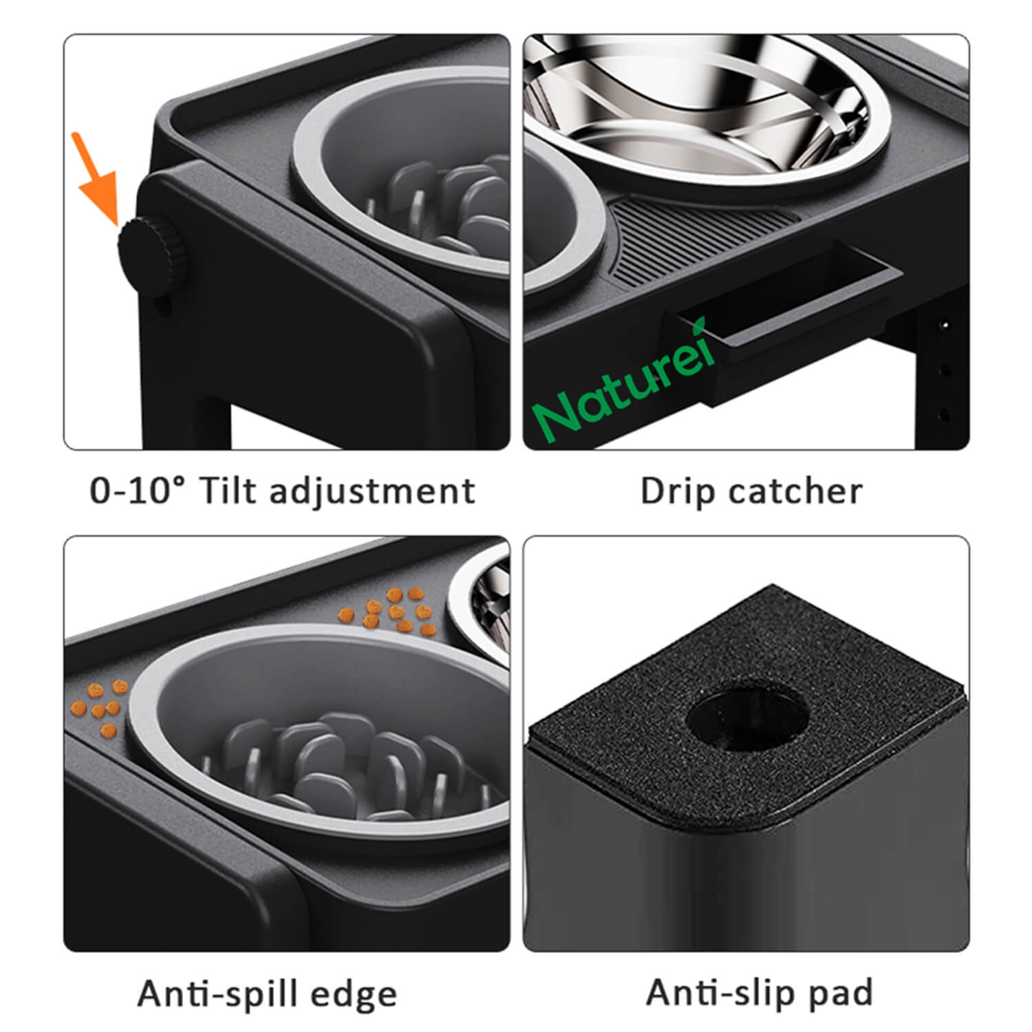 elevated slow feeder dog bowl