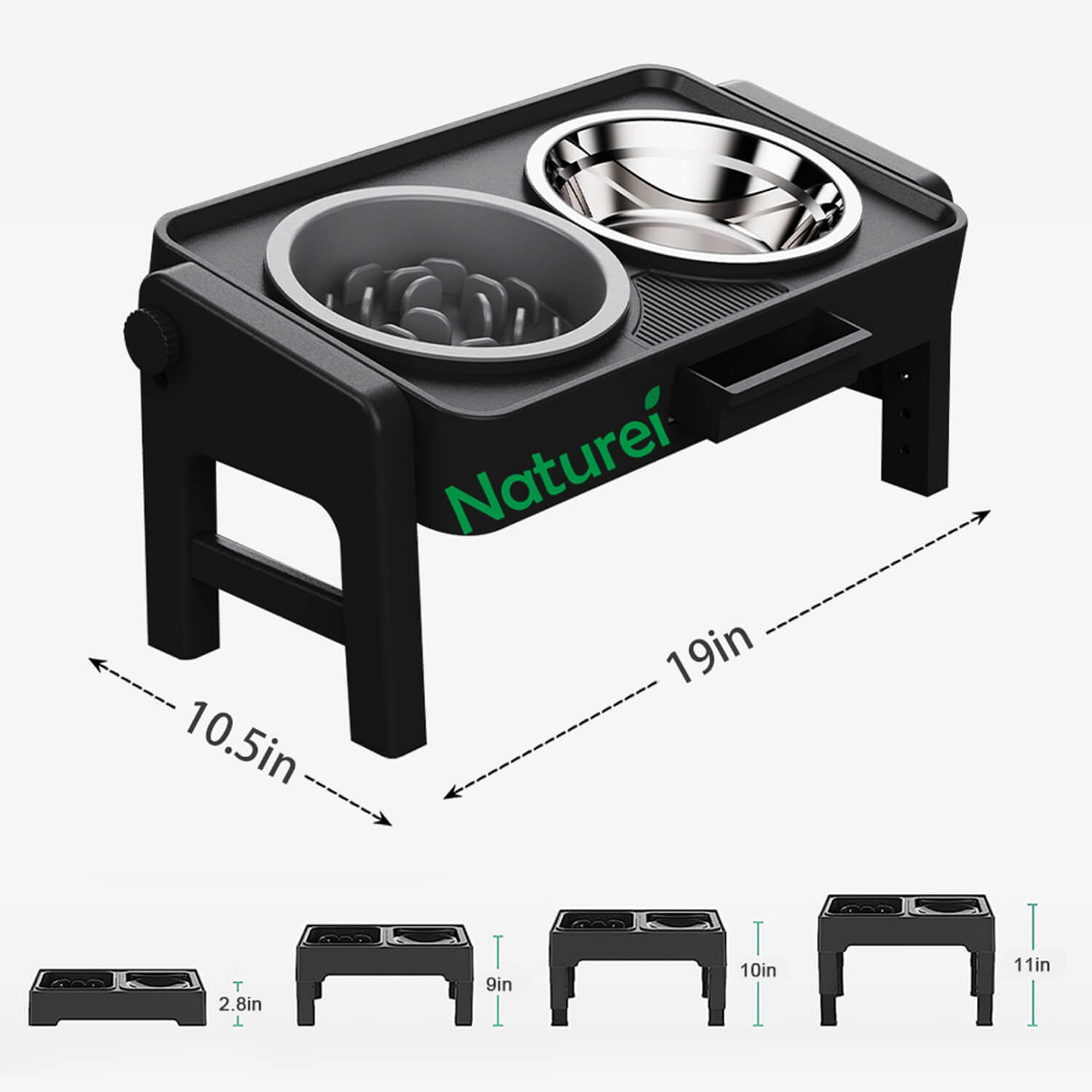 adjustable elevated dog bowls