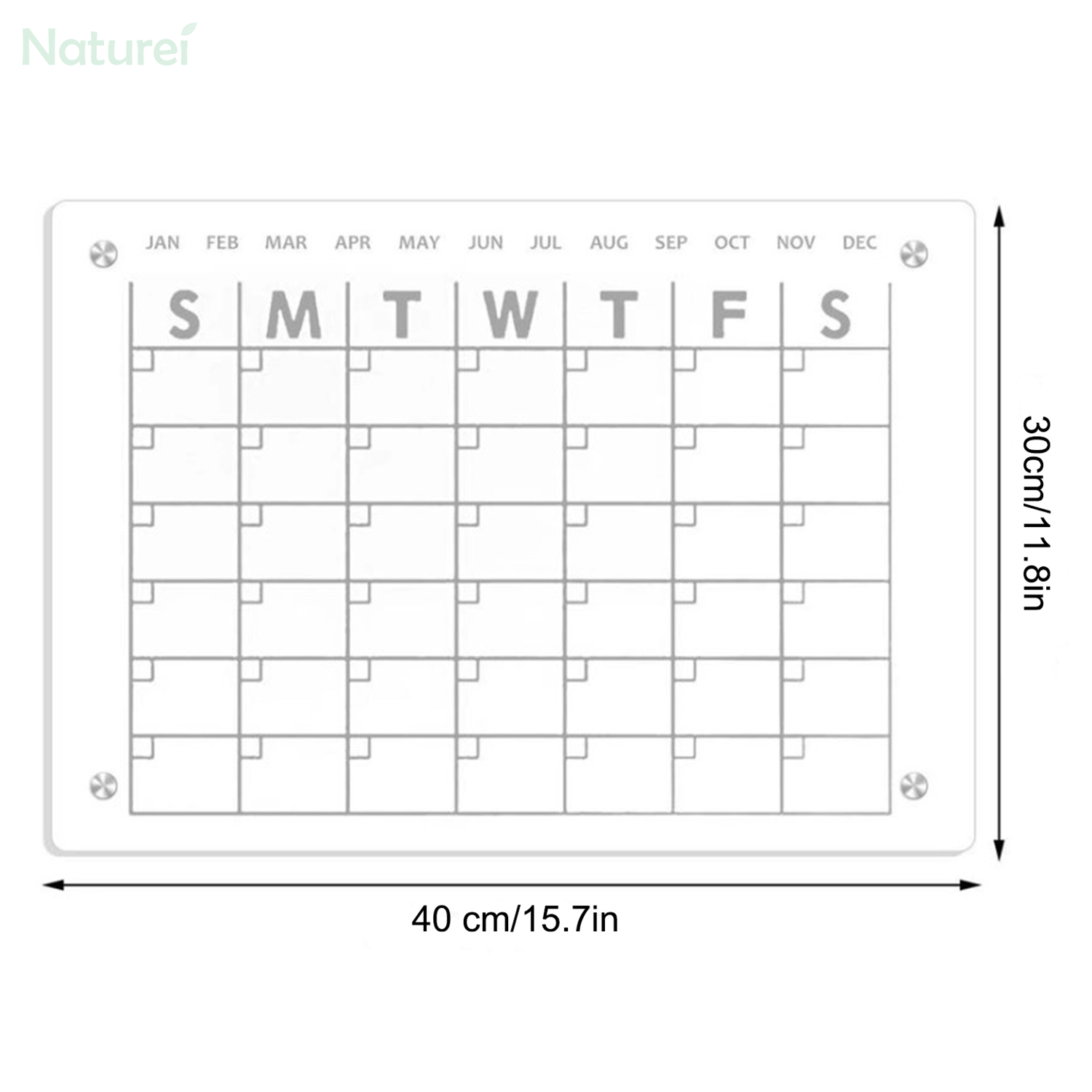 Acrylic Magnetic Fridge Calendar