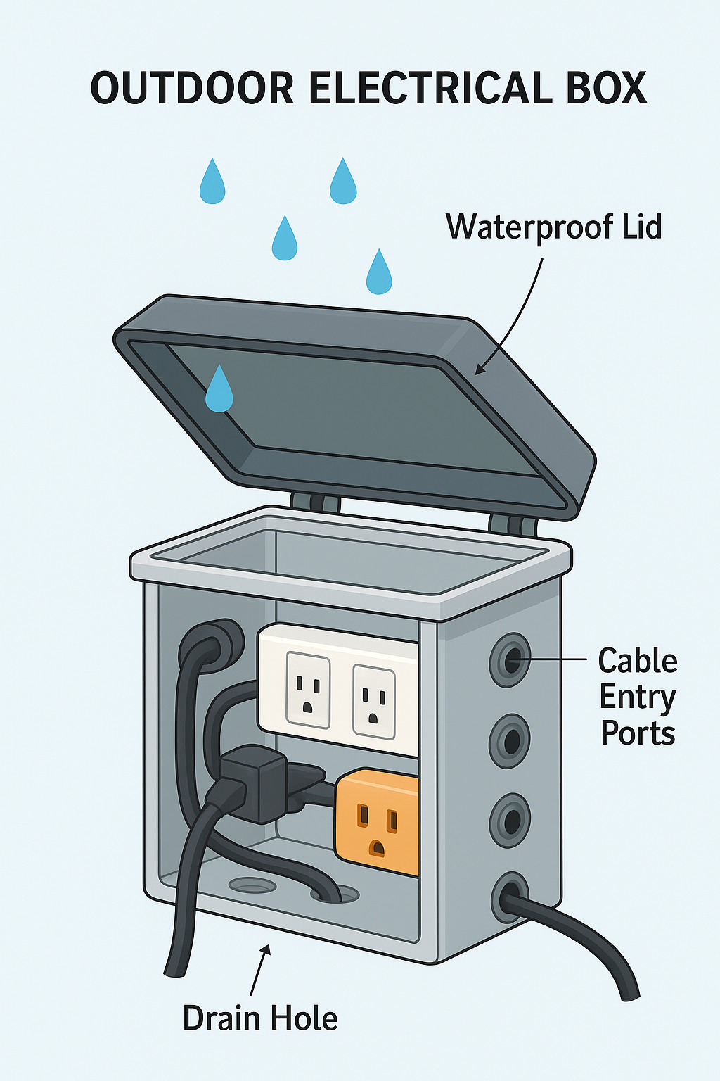weatherproof outdoor electrical box