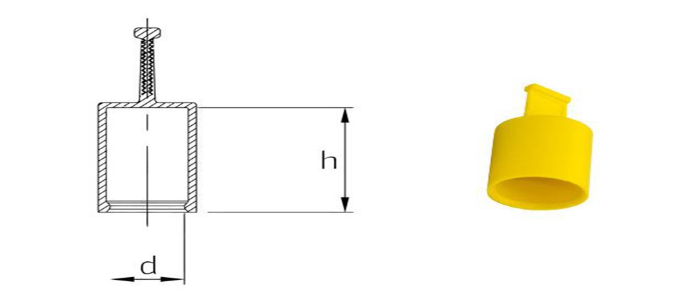 rubber pipe cap size