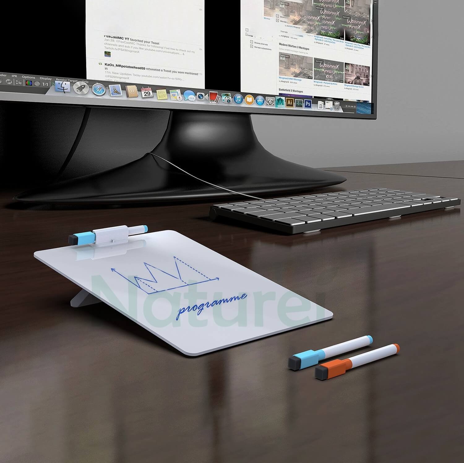 Desktop Whiteboard Easel with Stand Naturei Home Office Supplies Supplier