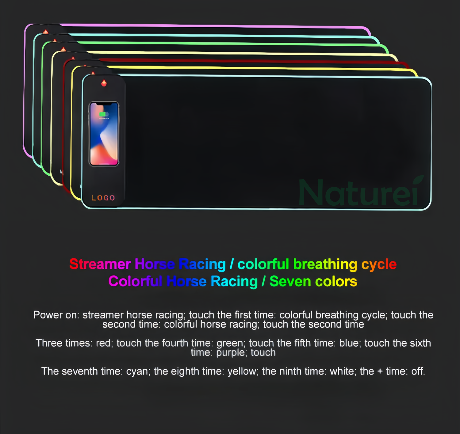 Mouse pad wireless charging